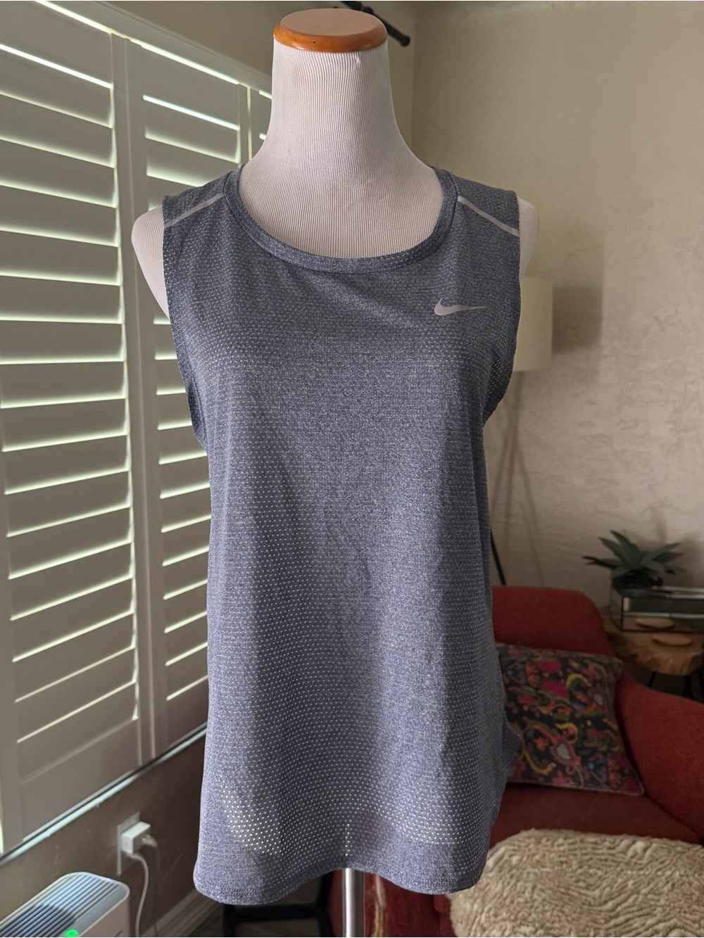 Nike Women's Heather Blue Performance Dri-FIT Tank